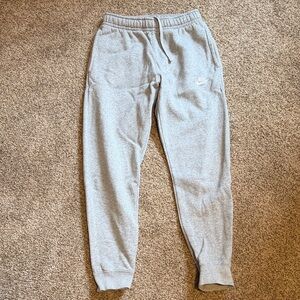 Nike Men’s Light Gray Fleece Joggers